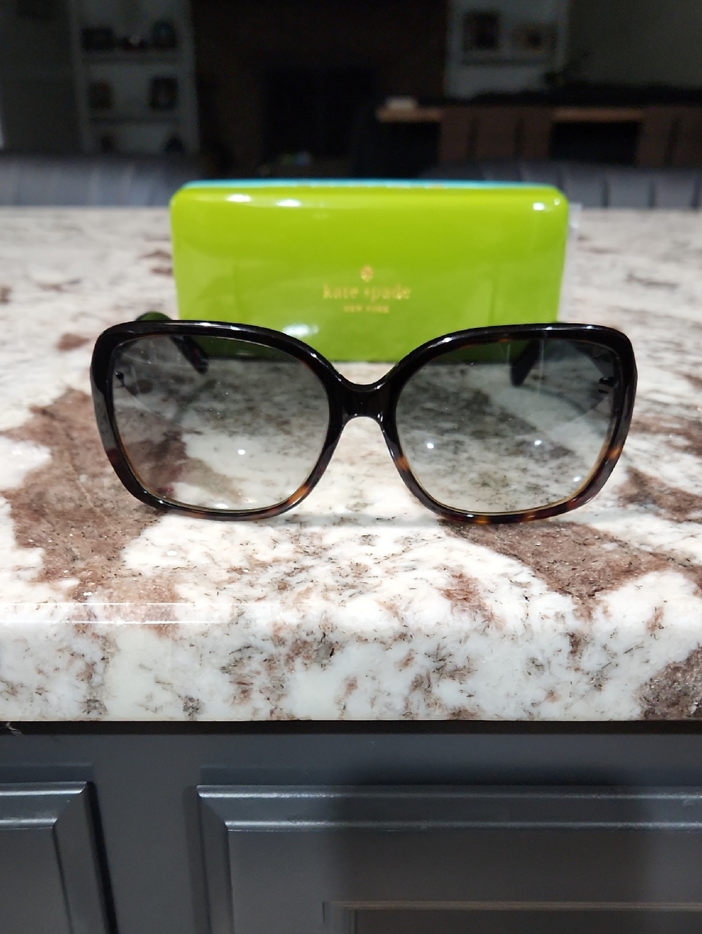Kate Spade Tortoiseshell Oversized Sunglasses with Gradient Lenses